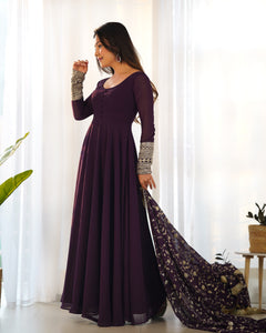 MALINI ANARKALI DUPATTA SET