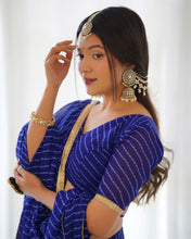 Load image into Gallery viewer, MARSHALL BLUE ANARKALI SALWAR SUIT
