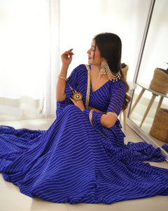 MARSHALL BLUE ANARKALI SALWAR SUIT