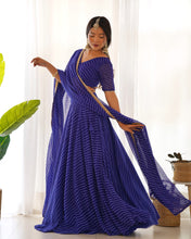 Load image into Gallery viewer, MARSHALL BLUE ANARKALI SALWAR SUIT
