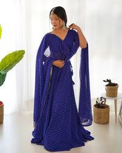 Load image into Gallery viewer, MARSHALL BLUE ANARKALI SALWAR SUIT
