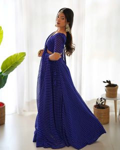 MARSHALL BLUE ANARKALI SALWAR SUIT