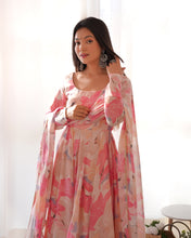 Load image into Gallery viewer, BAHARA PEACH GEORGETTE SUIT SET
