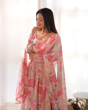 Load image into Gallery viewer, BAHARA PEACH GEORGETTE SUIT SET
