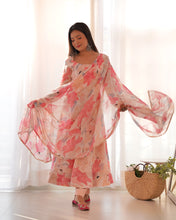 Load image into Gallery viewer, BAHARA PEACH GEORGETTE SUIT SET
