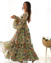 Load image into Gallery viewer, SILVIE FRILLED ANARKALI DRESS
