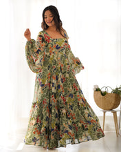 Load image into Gallery viewer, SILVIE FRILLED ANARKALI DRESS
