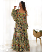 Load image into Gallery viewer, SILVIE FRILLED ANARKALI DRESS
