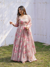 Load image into Gallery viewer, FLORAL ANARKALI DUPATTA SET
