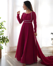 Load image into Gallery viewer, ERIKA MAROON ANARKALI SUIT
