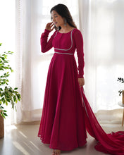 Load image into Gallery viewer, ERIKA MAROON ANARKALI SUIT
