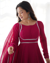 Load image into Gallery viewer, ERIKA MAROON ANARKALI SUIT
