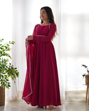 Load image into Gallery viewer, ERIKA MAROON ANARKALI SUIT
