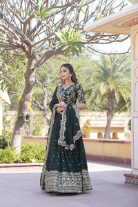 AISHA GREEN LEHENGA CHOLI SET