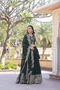 AISHA GREEN LEHENGA CHOLI SET