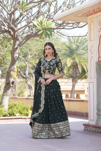 AISHA GREEN LEHENGA CHOLI SET