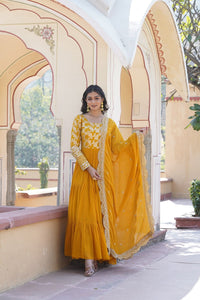 DELLA YELLOW KURTA SHARARA SET