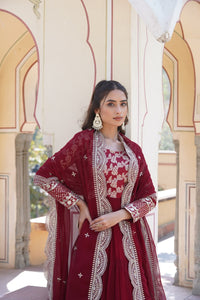 FARISA MAROON SUIT SET