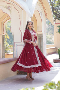 FARISA MAROON SUIT SET