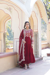 FARISA MAROON SUIT SET