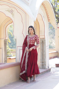 FARISA MAROON SUIT SET