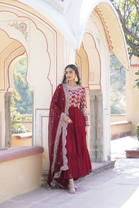 FARISA MAROON SUIT SET