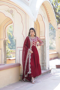 FARISA MAROON SUIT SET