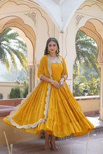 Load image into Gallery viewer, SAIL YELLOW ANARKALI SALWAR SUIT
