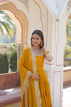 Load image into Gallery viewer, SAIL YELLOW ANARKALI SALWAR SUIT
