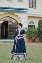 Load image into Gallery viewer, NAVY BLUE LEHENGA SET
