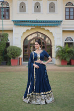 Load image into Gallery viewer, NAVY BLUE LEHENGA SET
