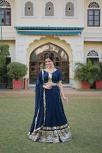 Load image into Gallery viewer, NAVY BLUE LEHENGA SET
