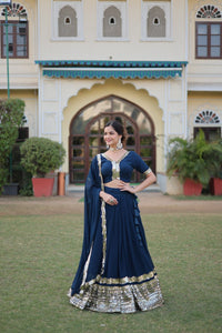 NAVY BLUE LEHENGA SET