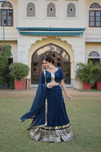 Load image into Gallery viewer, NAVY BLUE LEHENGA SET
