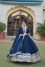 Load image into Gallery viewer, NAVY BLUE LEHENGA SET
