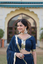 Load image into Gallery viewer, NAVY BLUE LEHENGA SET
