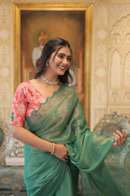 Load image into Gallery viewer, JAIRO VISCOSE JACQUARD SAREE
