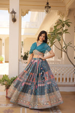 Load image into Gallery viewer, SUHANI MULTICOLOR CHANDERI LEHENGA CHOLI SET
