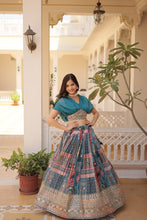 Load image into Gallery viewer, SUHANI MULTICOLOR CHANDERI LEHENGA CHOLI SET
