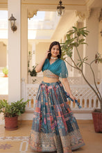 Load image into Gallery viewer, SUHANI MULTICOLOR CHANDERI LEHENGA CHOLI SET
