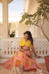 TWILA MUSTARD RICH RUSSIAN SILK LEHENGA