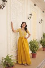 Load image into Gallery viewer, MASHA YELLOW SALWAR SUIT
