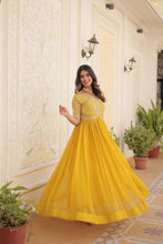 Load image into Gallery viewer, MASHA YELLOW SALWAR SUIT
