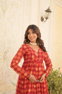 ZAHIDA ORANGE SUIT