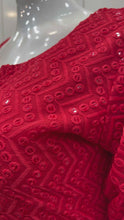 Load and play video in Gallery viewer, RED ANARKALI DUPATTA SET
