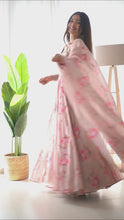 Load and play video in Gallery viewer, FLORAL ANARKALI DUPATTA SET
