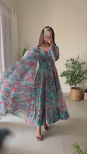 Load and play video in Gallery viewer, FLORAL ORGANZA DUPATTA SET
