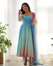 Load and play video in Gallery viewer, COLOURFULL ANARKALI DUPATTA SET
