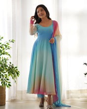 Load image into Gallery viewer, COLOURFULL ANARKALI DUPATTA SET
